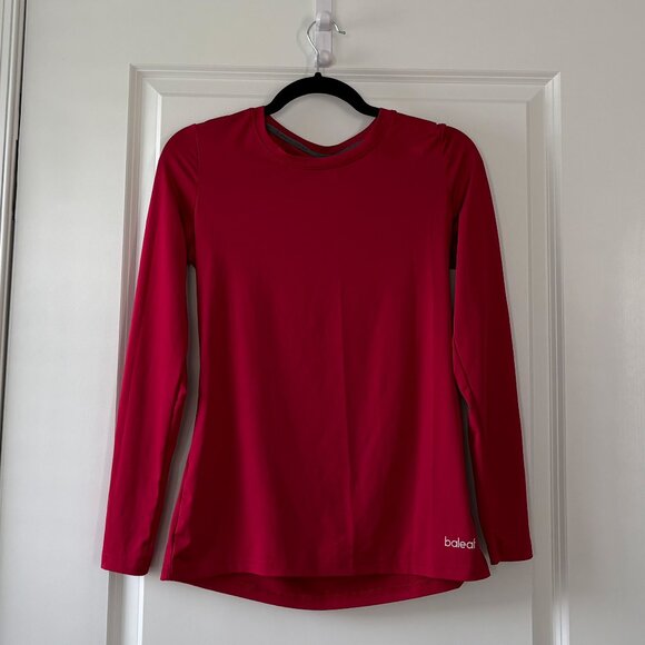 Baleaf’s Women's Red UPF 50+ Long-Sleeve Quick-Dry Running Shirt Size Small - Picture 1 of 8